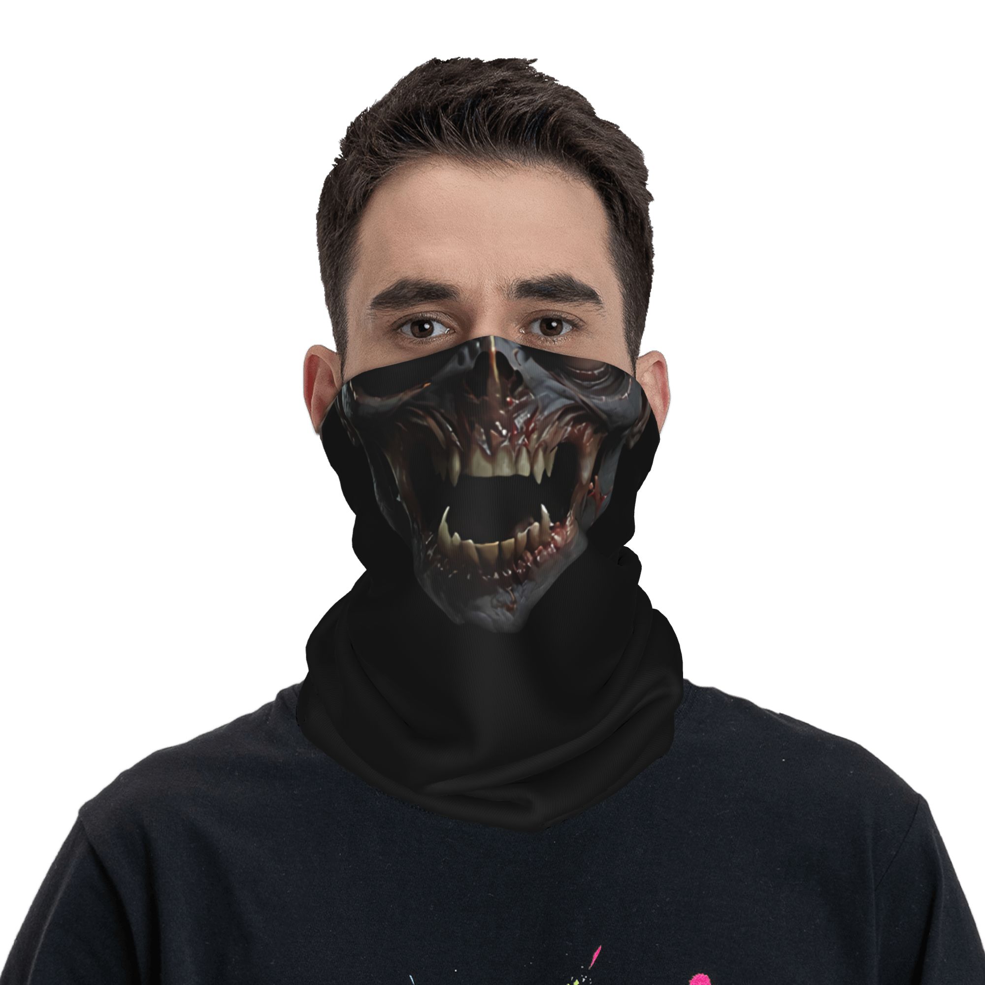 Demon Skull With Sharp Teeth A - đánh giá và giá Neck Warmer Tube