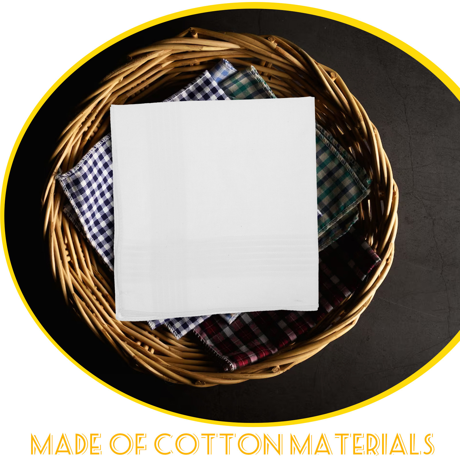 3Pcs Pure White Handkerchief S - đánh giá và giá Handkerchief Cotton Men