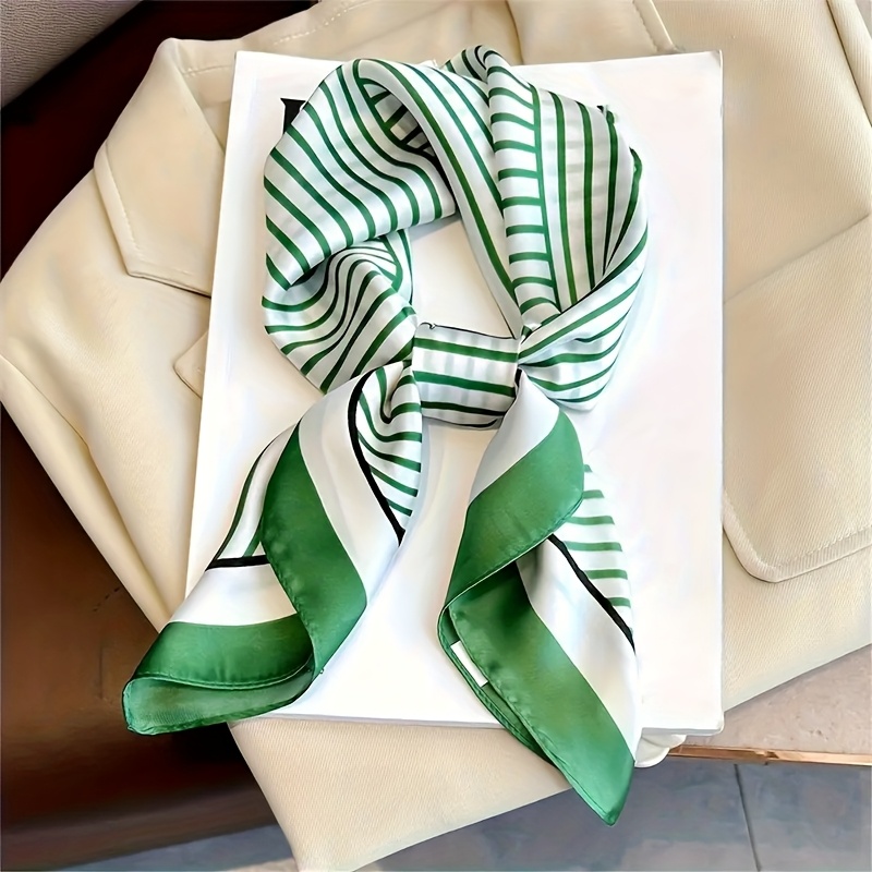Luxury Brand Silk Stripe Desig - đánh giá và giá Scarf Silk Square