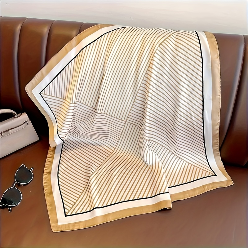 Luxury Brand Silk Stripe Desig - đánh giá và giá Scarf Silk Square