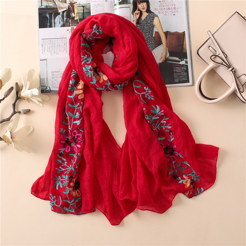 2022 Đồng Bằng Thêu Hoa Viscos - đánh giá và giá Bandana Cotton