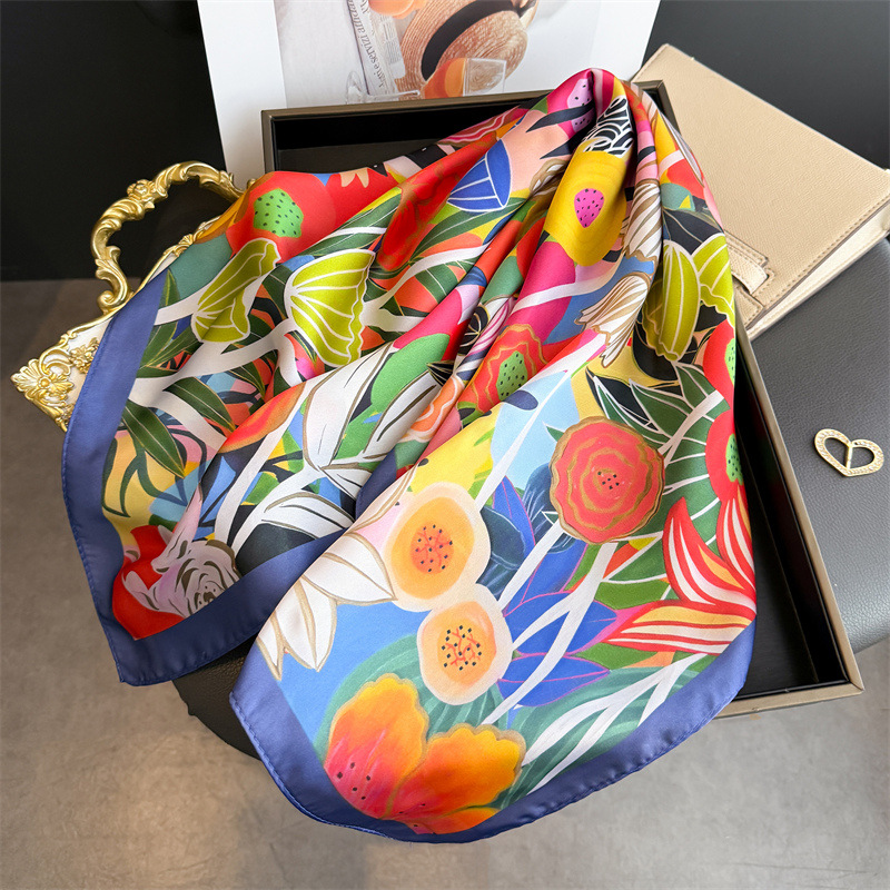 2026 New Floral Printed Square - đánh giá và giá Scarf Silk Square