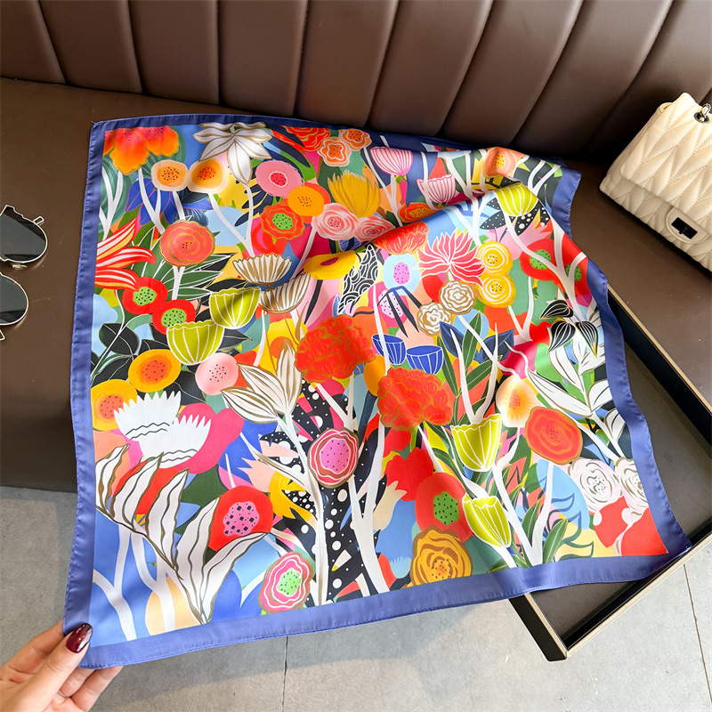 2026 New Floral Printed Square - đánh giá và giá Scarf Silk Square