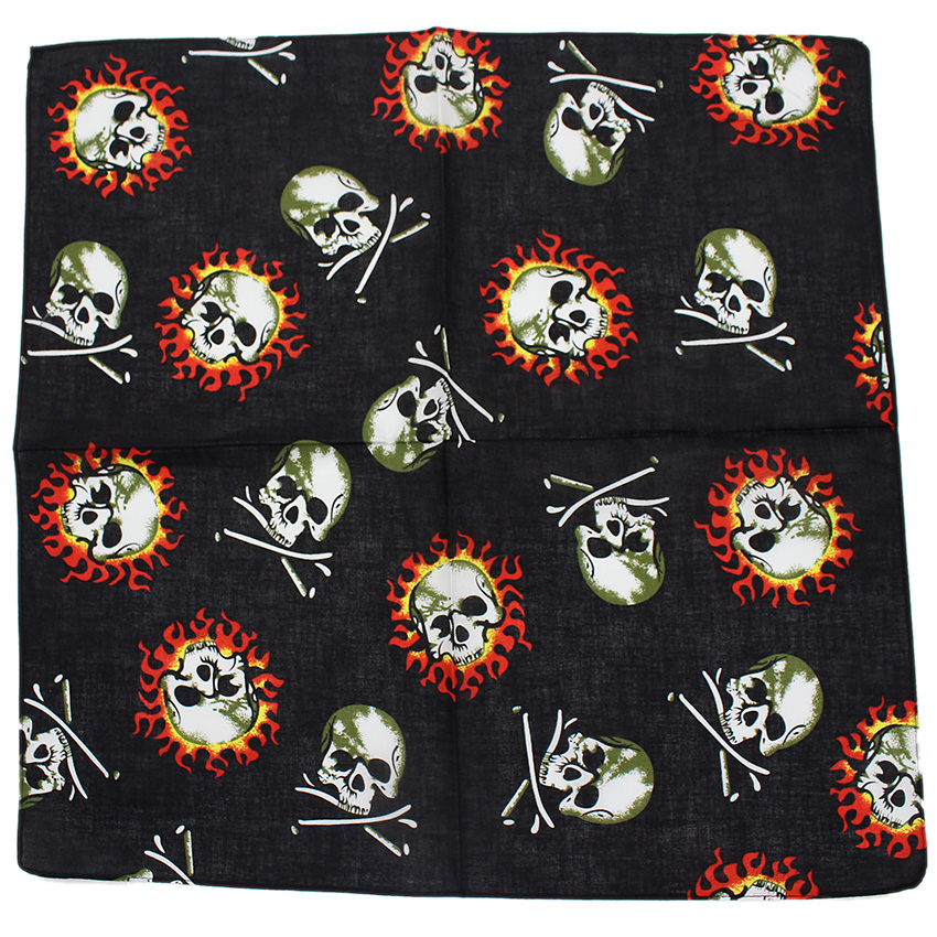Đầu Lâu Cao Su Vuông Khăn 100% - đánh giá và giá Bandana Cotton